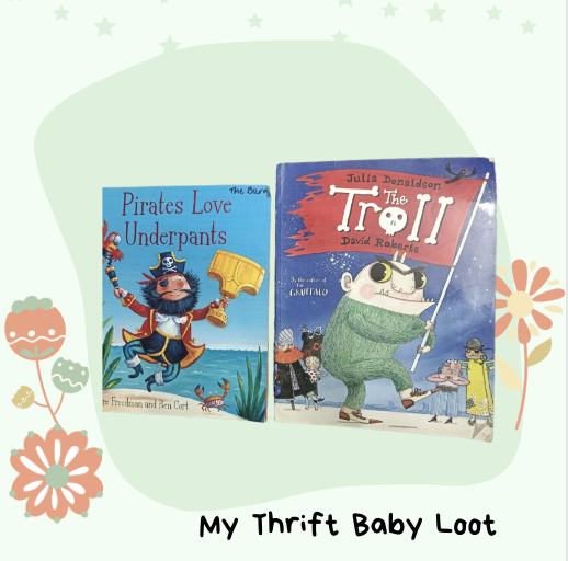 Set of 2 preloved kids books - Pirates Love Underpants & The Troll